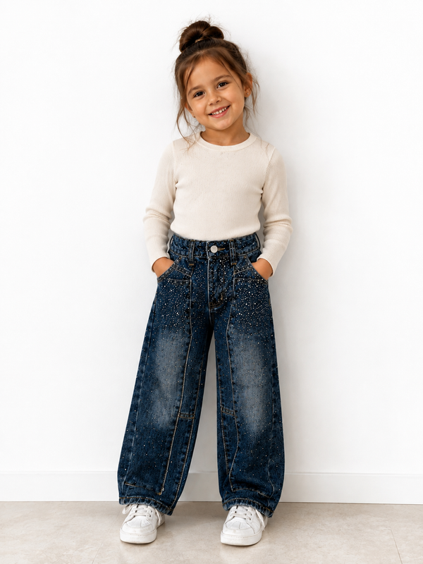 Jeans ballons brillantinato