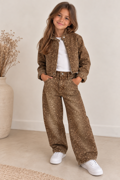 Completo Denim Leopardato