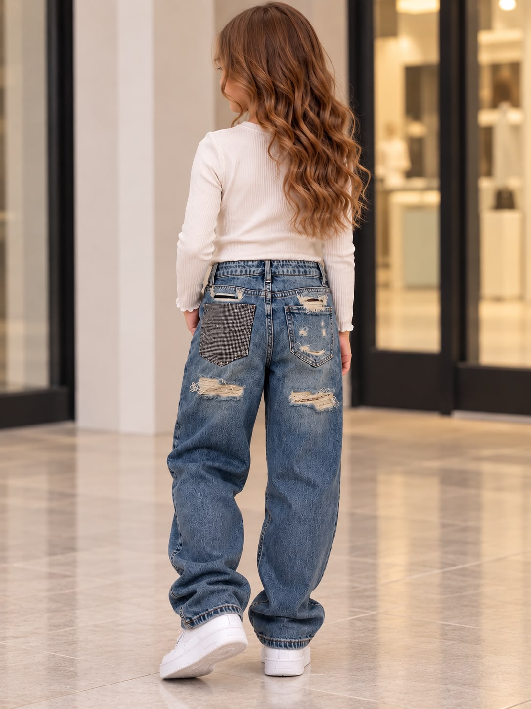 Jeans  Strauss lavaggio beige